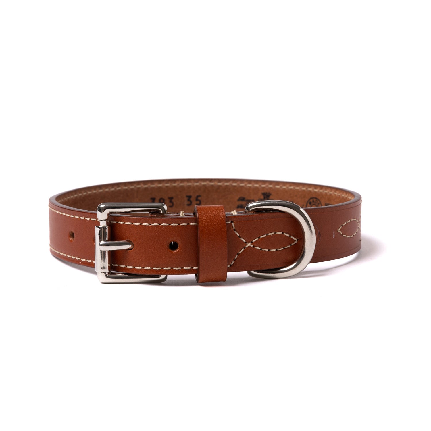 Special Edition: Dog Collar "Colllare per Cani Ricamato II" made from saddle leather - handmade